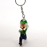 Super Mario Keychain Cute Keyring Keyfob Green