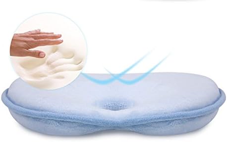 Flat Head Prevention Pillow, Newborn Pillow Flat Head Support - Blue Velvet Cover