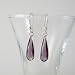 Luminous Elegant Purple Crystal Drop Sterling Silver Earrings