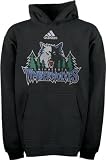 Minnesota Timberwolves Youth Adidas Team Logo Fleece Hooded Sweatshirt