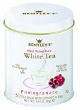 Bentley's Pomegranate Flavored Pure White Tea, 50 Count Tins (Pack of 2)