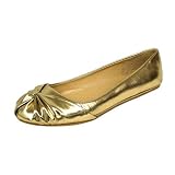 Gold Ballet Women's Flats Bow Detail Size 7.5