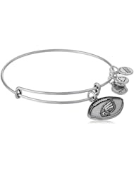 Alex and Ani "NFL" Philadelphia Eagles Football Expandable Wire Bangle Bracelet, 7.5"