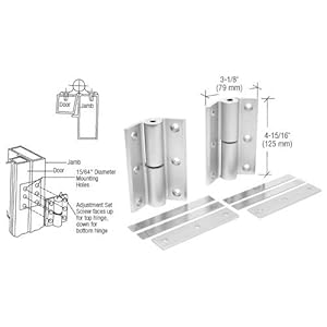 CRL Aluminum Finish Universal Storefront Door Hinges - Set