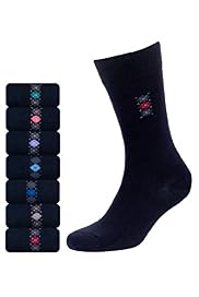 7 Pairs of Cotton Rich Freshfeet™ Argyle Socks with Silver Technology