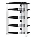 Sonorous Roxy RX2150 Black Glass and Silver Aluminium Hi-Fi  Separates Rack