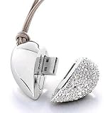 Heart Shape Crystal 8GB USB Flash Drive