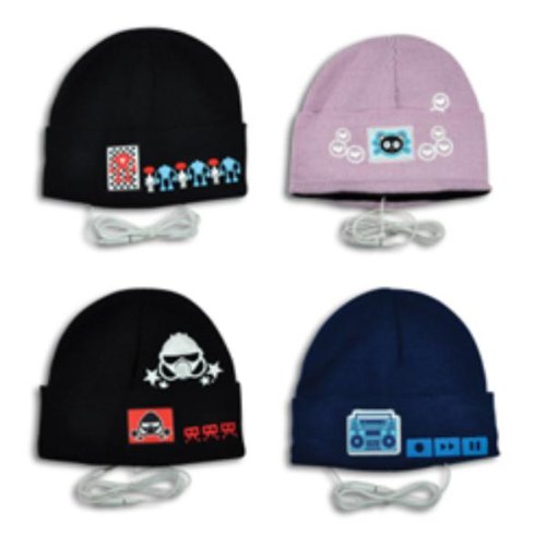 Gadget Gear Knit Hat with Built In Headphones