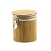 Medium Air Tight Bamboo Canister - Carbonized Brown
