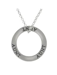 Sterling Silver Aunt Affirmation Necklace