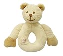Organic Cotton Knitted Bear Teether/Rattle - Safe, Non-toxic Toy
