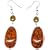 Preciozzo - Boucles d'oreilles r�sine Ambre en Goutte sur Argent massif 925