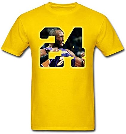 ADYOU Men's Forever Hero Kobe Bryant T-Shirt Yellow L