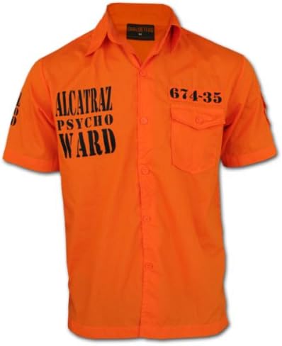 Original Chaquetero Alcatraz Prison Break Men's Worker Shirt in Orange 3xl