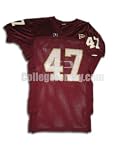 Maroon No. 47 Game Used Central Michigan Russell Football Jersey