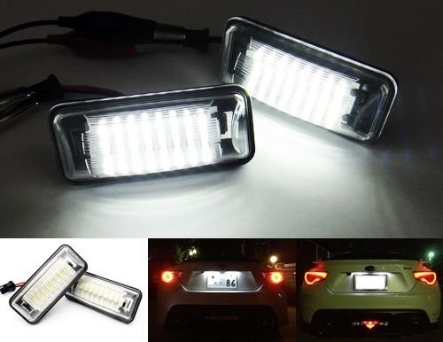 2PCS Light White Kit LED License Plate Lamp Fit For Subaru BRZ Impreza Scion FR-S FT 86 GT86 WRX / WRX STI Wagon Legacy XV Crosstrek T 86 GT-86