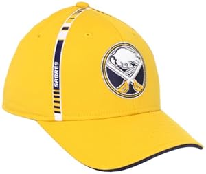 NHL Buffalo Sabres Structured Flex Fit Hat, Gold, S/M
