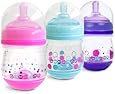 The First Years 3 Count GumDrop Wide Neck Bottle, Pink, 4 Ounce (Discontinued by Manufacturer)