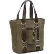 Handle Canvas/Leather Tote Khaki
