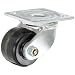 Albion 16 Series 3" Diameter Phenolic Wheel Medium Heavy Duty Zinc Plate Swivel Caster, Roller Bearing, 4-1/2" Length X 4" Width Plate, 700 lbs Capacity (Pack of 4)