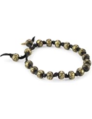 M.Cohen Hand made Designs Knotted Deerskin Leather with Antique Beads