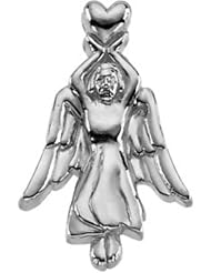 14K White Gold Angel Pin -- LIFETIME WARRANTY