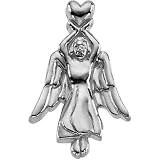 14K White Gold Angel Pin