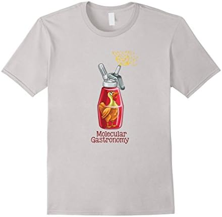 Men's Chef's T-Shirt Molecular Gastronomy Medium Silver