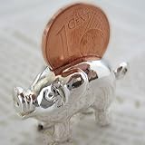 【ひふみ掲載商品】繁栄と幸運を！ラッキーユーロ☆ピッグ　シルバー