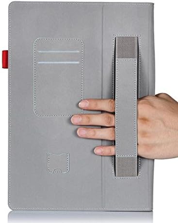 HIGHOT Purple Premium Ultra Lightweight Slim Flip Stand Leather Cover Case Luxury Wallet Card Holder Business Style Holster Pouch Case For The New Microsoft Surface PRO 3 (3rd Generation) Windows 8.1 12 Inch Tablet , Built-in Stand & Handstrap with Multiple viewing Angles [1Pcs Screen Protector Gift]