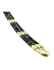 Officina Bernardi Black and Yellow 3-Row Bracelet