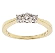 14KT 2Tone Gold Anniversary Ring Diamond Three Stone