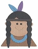 QuicKutz 2-Inch by 2-Inch Die, Native American with Braids QuicKutz 2-Inch by 2-Inch Die, Native American with Braids
