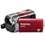 Panasonic SDR-S50 Camcorder SD Card, X78 Enhanced Optical Zoom, Wide Angle Lens, iA + Af Tracking and Optical Image Stabilisation - Red