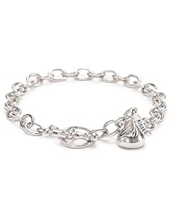 Hershey Jewelry Sterling Silver Small 3D Shaped with One Charm Bracelet
