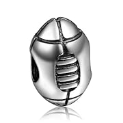 Rugby Football Charm 925 Sterling Silver Pandora Compatible