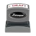 Draft Ink Stamp, 1/2x1-5/8, Red Ink