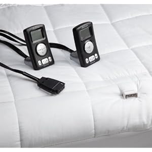 Sunbeam MA7283-030-000 SlumberRest Heated Electric Cotton Blend Mattress Pad Queen