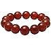 Antiquity Sian Art Charm Jewelry Strecth Bracelet with Red Agate Beads 8 MM (Dark Red) 7
