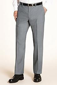 Big Tall Flat Front Active Waistband Trousers with Wool