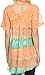 Sakkas 16786 - Monet Long Tall Tie Dye Ombre Embroidered Cap Sleeve Blouse Shirt Top - Mint - OS