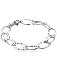 Sterling Silver Double Open Oval Link Bracelet