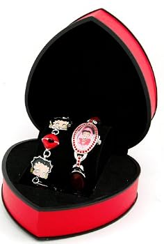 Betty Boop #BB273B Women's Watch and Bracelet Gift Set