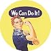 [Quantity 25] WE CAN DO IT ! Rosie The Riviter Pinback Buttons 1.25" pins / badges WORLD WAR II Propaganda Image