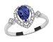 Search : 10k White Gold, September Birthstone, Lab-Created Sapphire and Diamond Pear Shaped Ring