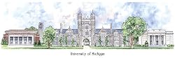 University of Michigan - Collegiate Scenes - 9 x 18 Inch