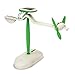 Pixnor 6-in-1 DIY Science Educational Solar Energy Robot Toys Kit Plane Windmill Airboat Car (Green)