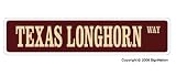 TEXAS LONGHORN - Street Sign - cattle beef farmer farm novelty road