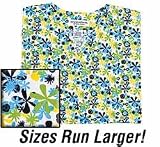 Floral Frenzy Print V-neck Scrub Top