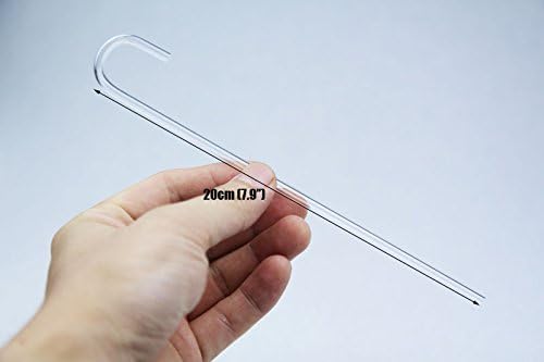 Aquarium hang on bend arcylic material U shape tube air stone pump CO2 diffuser connector